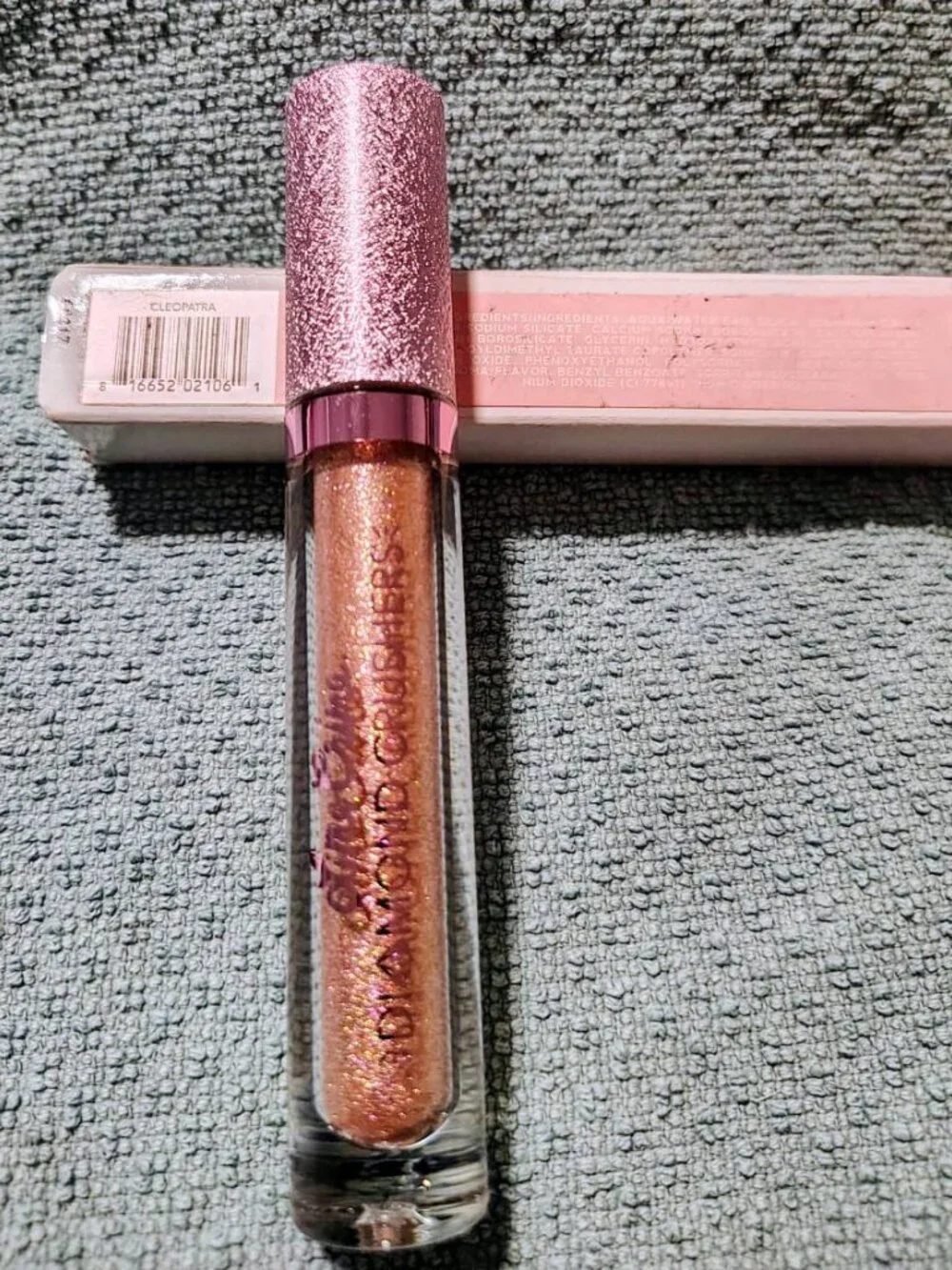 The Lime Crime Diamond Crushers Lip Topper in the shade Cleopatra